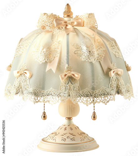 PNG  Elegant vintage lace table lamp photo