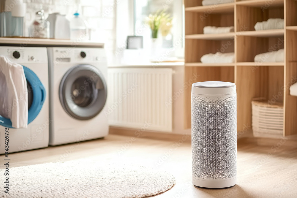 An AI-based voice assistant managing household chores, from setting reminders for laundry to automating vacuum cleaning schedules, streamlining everyday tasks with ease