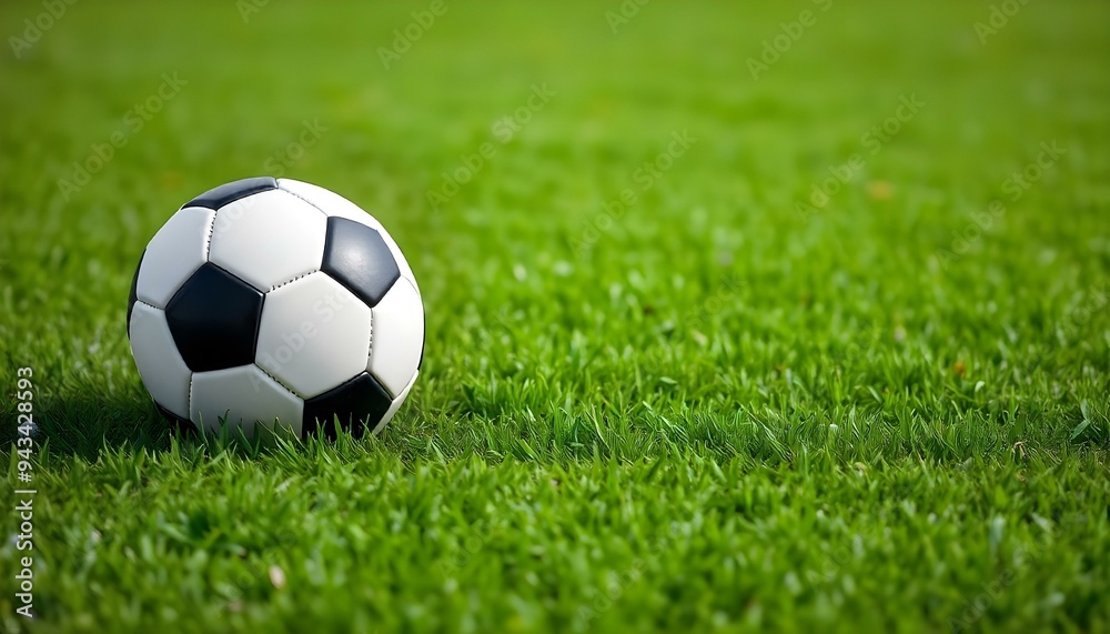 Fototapeta premium A football on grass
