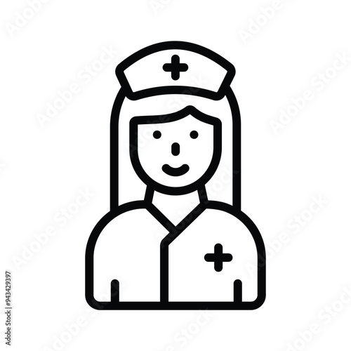 Nurse icon isolated on a white background