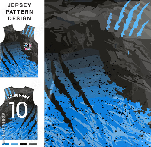 Abstract stone concept vector jersey pattern template for printing or sublimation sports uniforms football volleyball basketball e-sports cycling and fishing Free Vector.