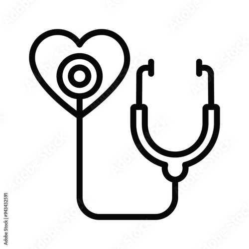 Premium quality icon of heart checkup