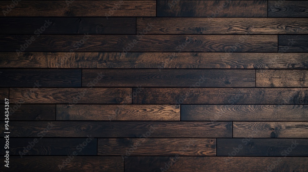 Top view of a dark espresso wooden floor with a matte finish, perfect for elegant and contemporary designs Top view of a dark espresso wooden floor with a matte finish, perfect for elegant and contemporary designs
