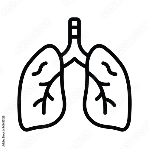 An amazing icon of human lungs, ready to use vector