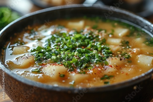 Authentic Miso Soup Recipe: A Traditional Japanese Dish with Tofu, Seaweed, and Umami Flavor photo