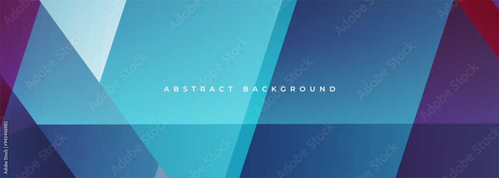 Blue and red modern abstract wide banner with geometric shapes. Colorful abstract background. Vector illustration Blue and red modern abstract wide banner with geometric shapes. Colorful abstract background. Vector illustration