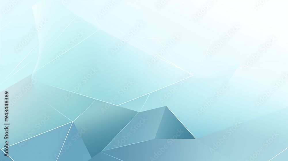 Cool Blue Gradient Background With Geometric Ice-Like Shapes Cool Blue Gradient Background With Geometric Ice-Like Shapes