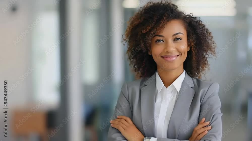 Businesswoman smiling at an office Businesswoman smiling at an office