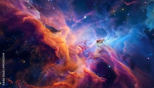 colorful nebula background animation