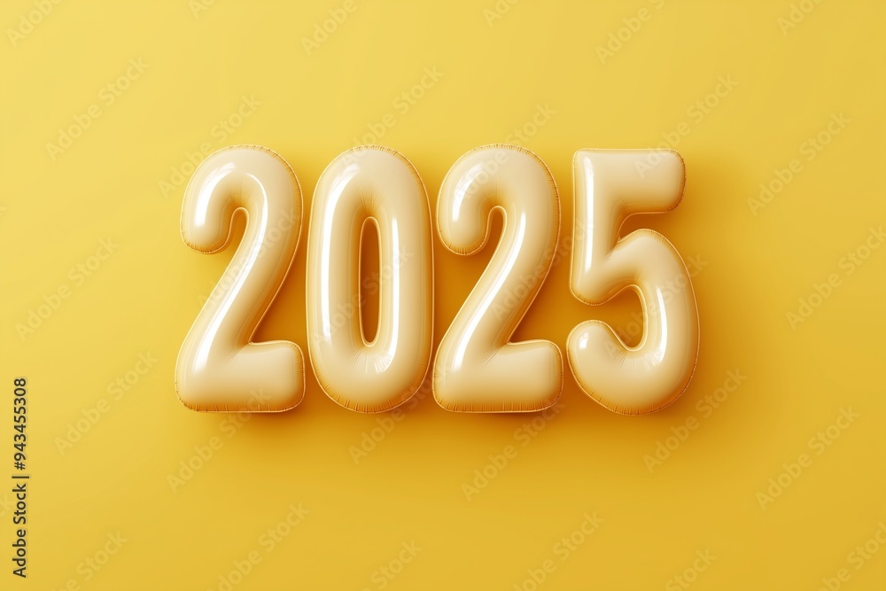 New Year 2025 typography with vibrant and festive design New Year 2025 typography with vibrant and festive design