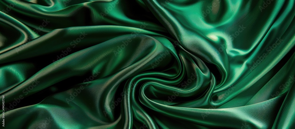 Smooth and elegant luxury green silk fabric can serve as a colorful textured background for a close up copy space image Smooth and elegant luxury green silk fabric can serve as a colorful textured background for a close up copy space image