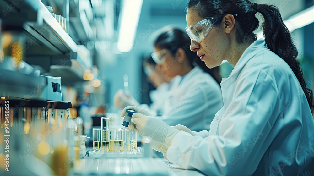 Scientists Conducting Experiments in Modern Laboratory Scientists Conducting Experiments in Modern Laboratory
