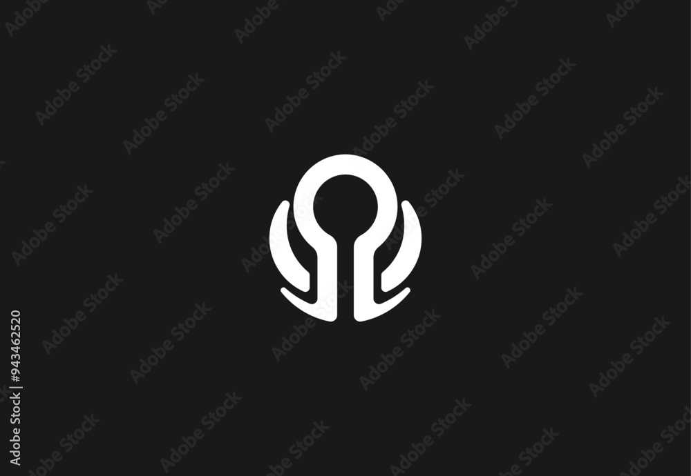 Abstract Tech Emblem - Modern Minimalistic Logo Vector Abstract Tech Emblem - Modern Minimalistic Logo Vector