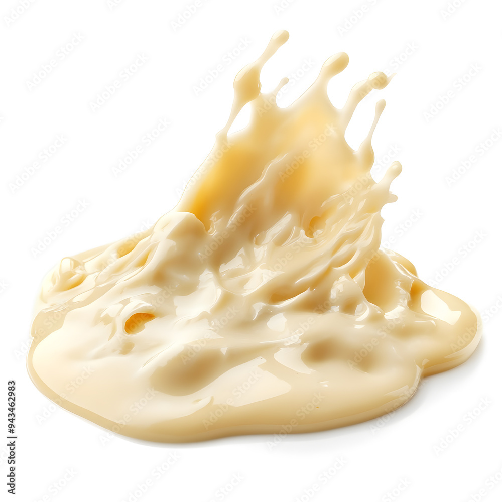 Splash of white cream texture isolated on white background. Face creme, body lotion swatch. Splash of white cream texture isolated on white background. Face creme, body lotion swatch.
