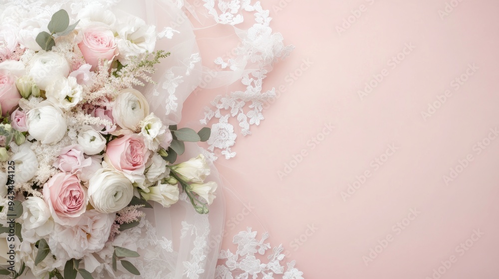Delicate Bridal Bouquet with Lace Delicate Bridal Bouquet with Lace