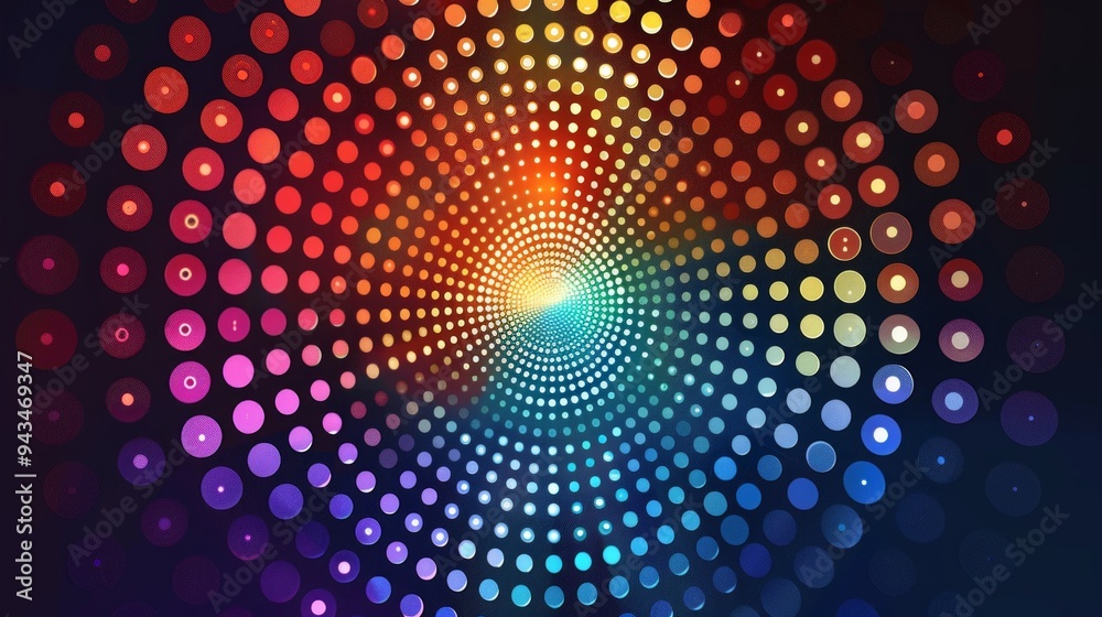 Abstract Colorful Dotted Spiral Pattern Abstract Colorful Dotted Spiral Pattern