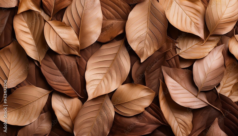 Obraz premium brown leaves background generative ai