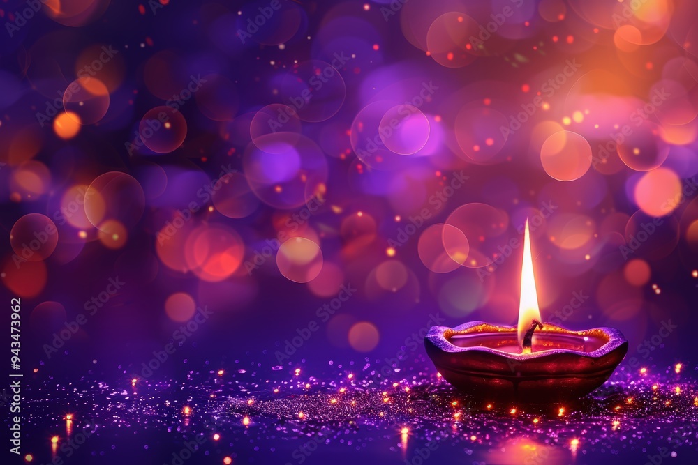 A single candle glows A single candle glows