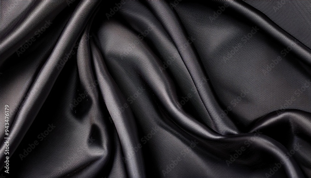 Obraz premium close up of black cloth texture background