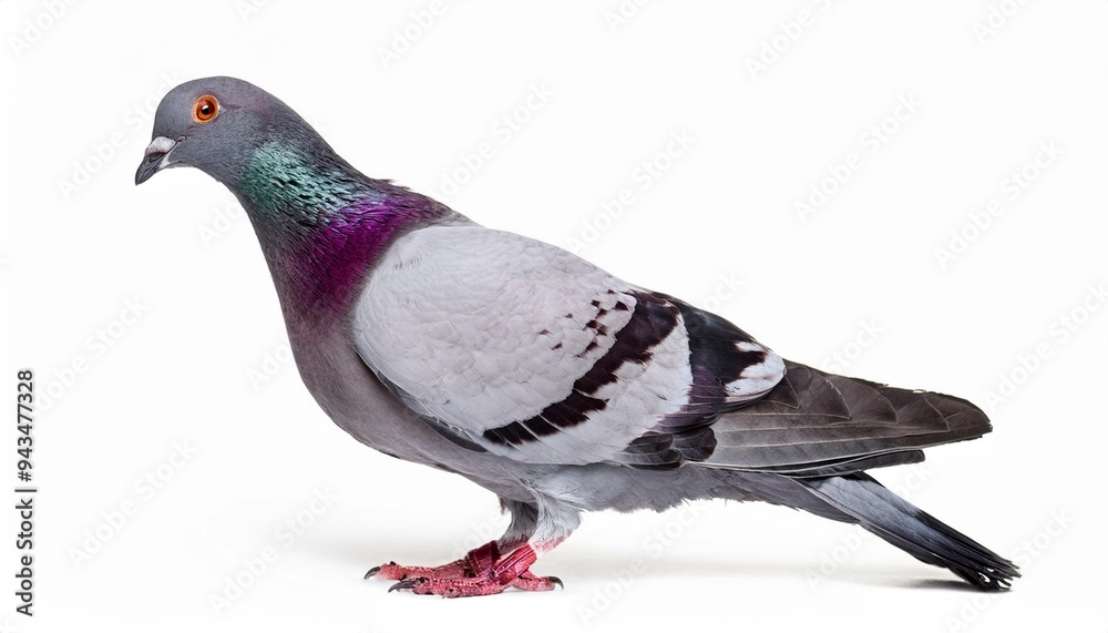 Naklejka premium pigeon isolated on white