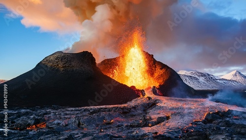 icelandic volcano in eruption 2023