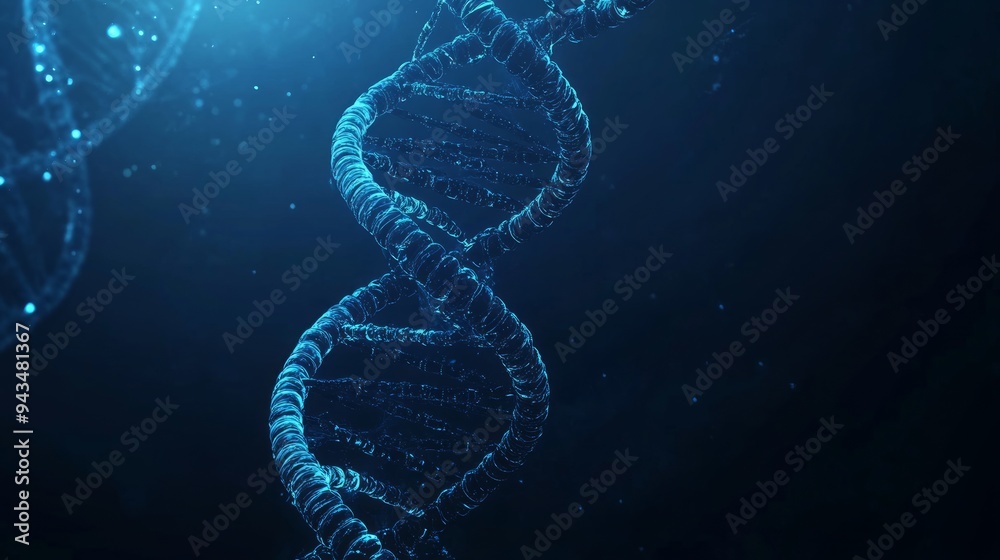 Obraz premium Abstract Representation of a DNA Double Helix