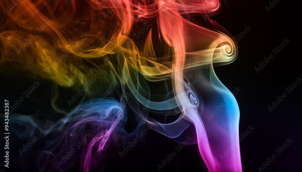 colorful smoke close up on a black background colorful smoke close up on a black background
