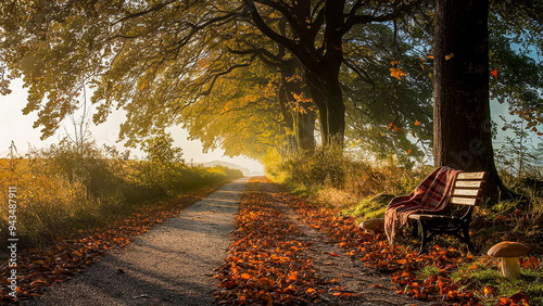 autumn forest path 