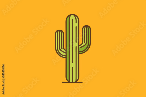 cactus saguaro vector illustration on a white background