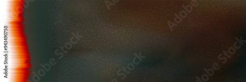 Old scratched grainy photo paper with burn edge. Overlay effect of light leak for realistic filter. Abstract vector template with noise texture