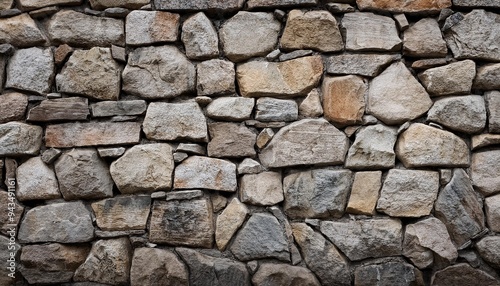 a weathered stone wall with cracks and uneven texture