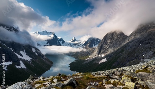 arcitc norway clouds over mountains timelapse photo