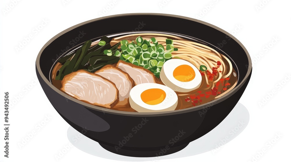 hearty bowl of ramen with rich, flavorful broth.