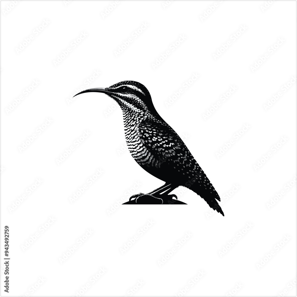 Fototapeta premium Wryneck bird circle logo design.Vector illustration 