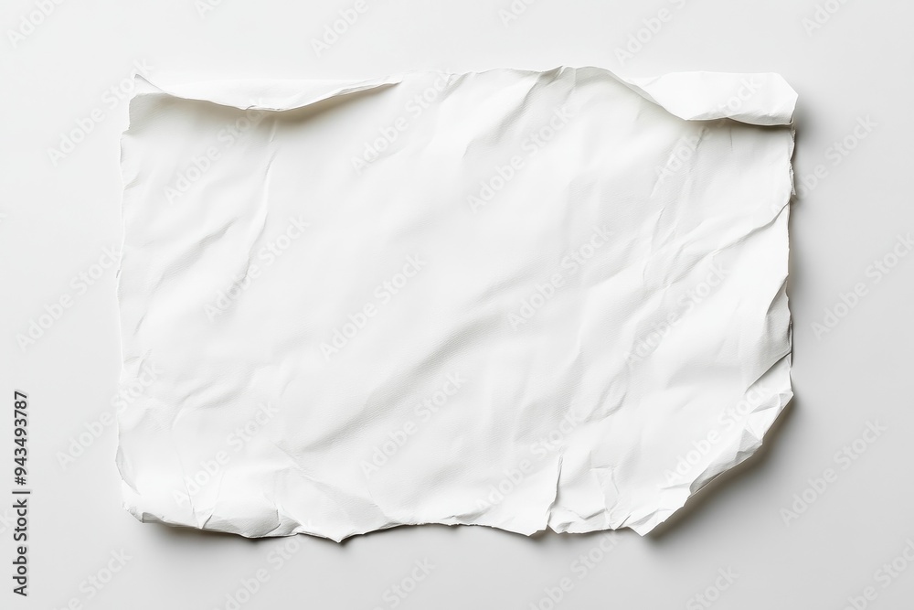 Blank Paper Floating in Digital Space Blank Paper Floating in Digital Space