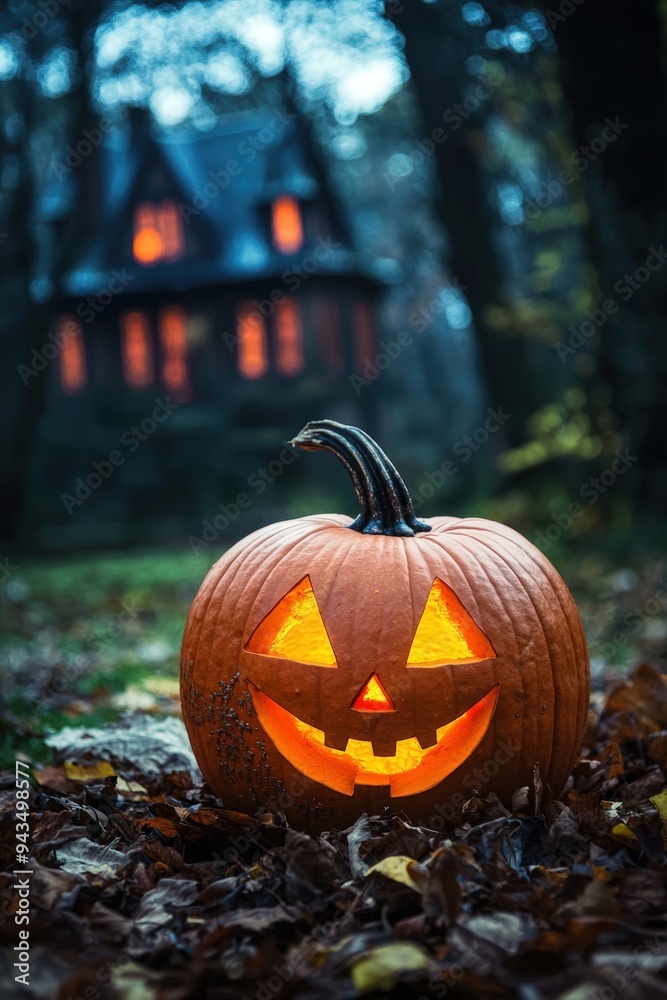 Smiling jack-o'-lantern