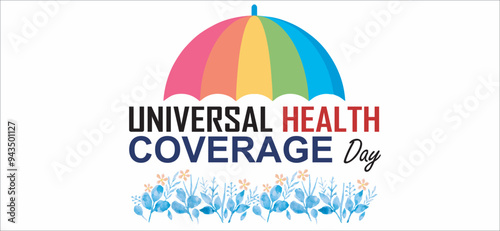 Vector illustration design concept of International Universal Health Coverage Day, vector graphic of universal health coverage day good for universal health coverage day celebration. umbrella