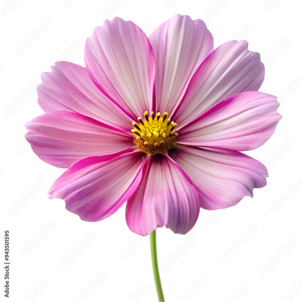 A purple flower with yellow center and the yellow center A purple flower with yellow center and the yellow center