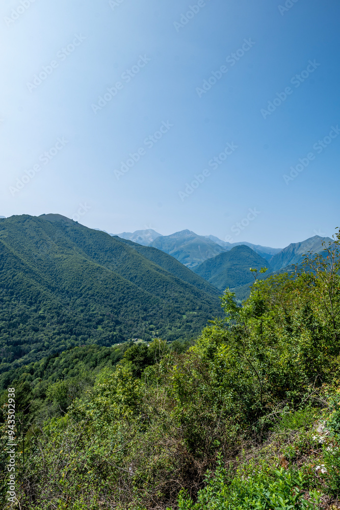 Pyrenean mountain range on a clear day Pyrenean mountain range on a clear day