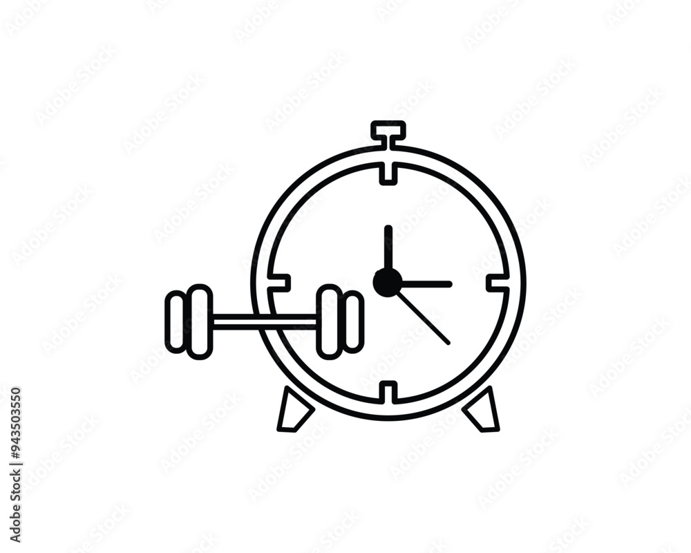 Workout time icon vector symbol design illustration. Workout time icon vector symbol design illustration.