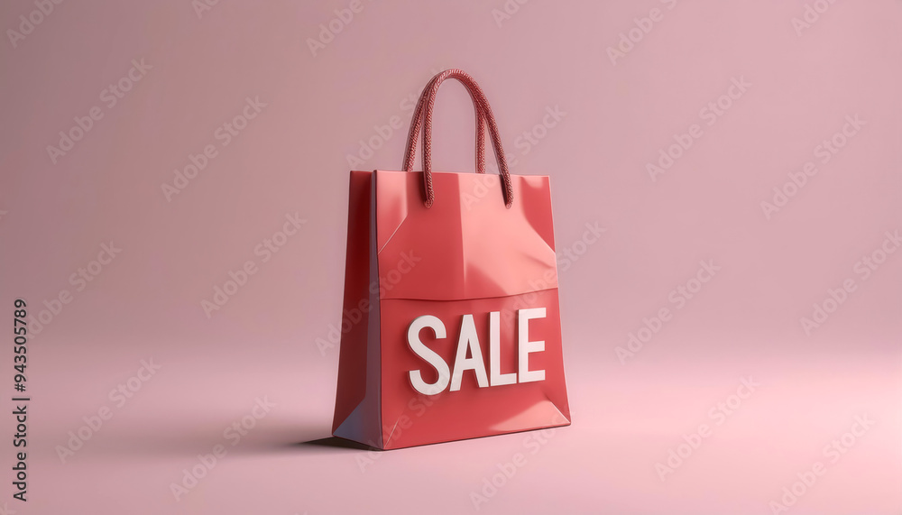 Stylish red shopping bag with the word SALE in bold, perfect for retail promotions and marketing materials. Stylish red shopping bag with the word SALE in bold, perfect for retail promotions and marketing materials.
