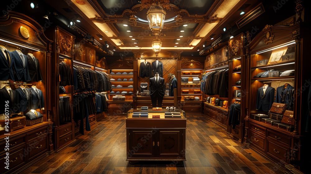 Luxury and fashionable brand-new interior of cloth store. Luxury and fashionable brand-new interior of cloth store.