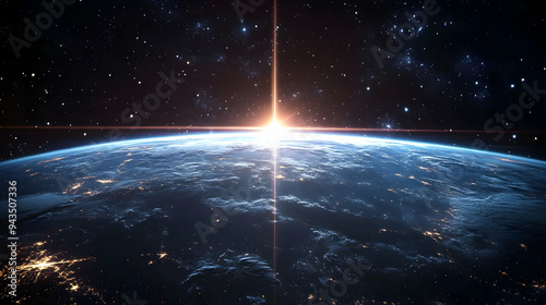 A bright, star-filled sky s...
