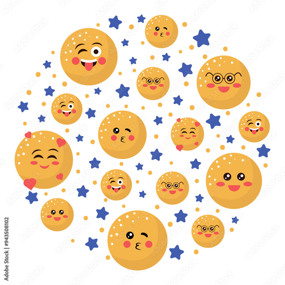 Obraz premium World smile day, vector cartoon illustration