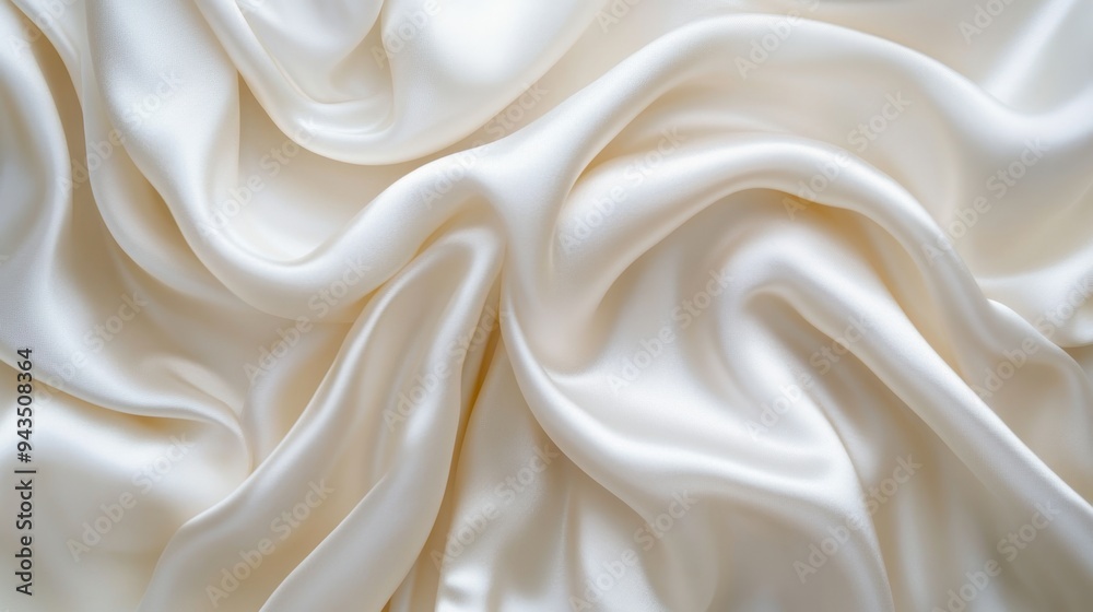 Elegant White Silk Fabric Texture with Graceful Folds Elegant White Silk Fabric Texture with Graceful Folds