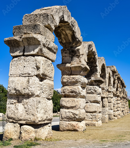 The Roman ancient aqueduct ,  Roman Empire Period Tyana, Cappadocia, Turkey,  photo