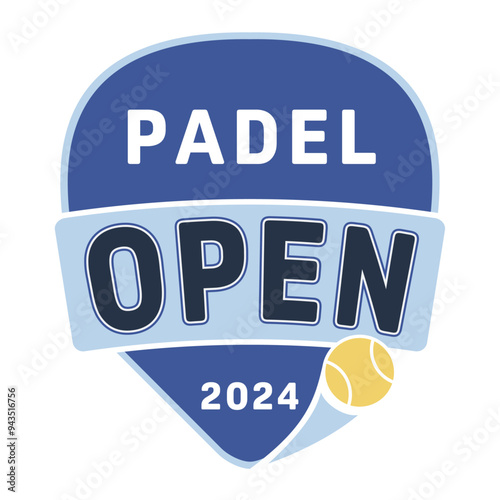 Padel tournament open vector editable logo