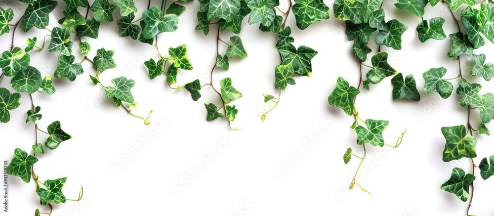 Ivy Hedera plant displayed on a white background with copy space image Ivy Hedera plant displayed on a white background with copy space image