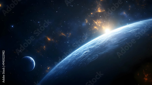A celestial view of a plane...