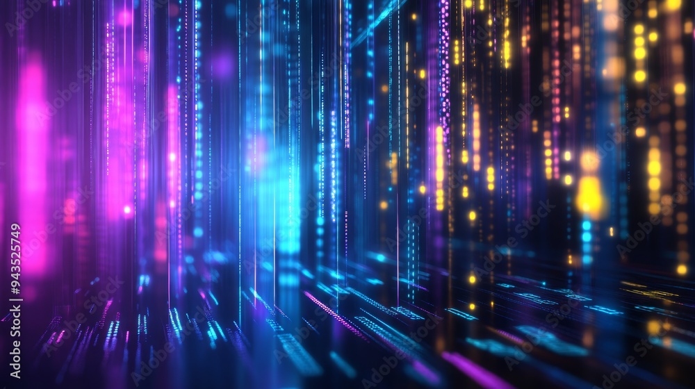 Abstract Digital Stream of Lights Abstract Digital Stream of Lights